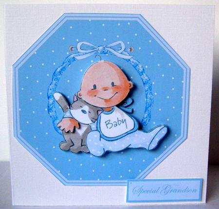 Baby Boy with Cat by Margaret McCartney