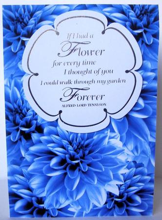 Dahlia Backing, Blue by Margaret McCartney