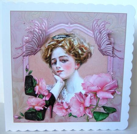 Vintage Lady 2 Roses and Shoes by Margaret McCartney