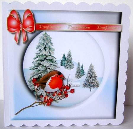 Robin and Church 6in Sq by Margaret McCartney