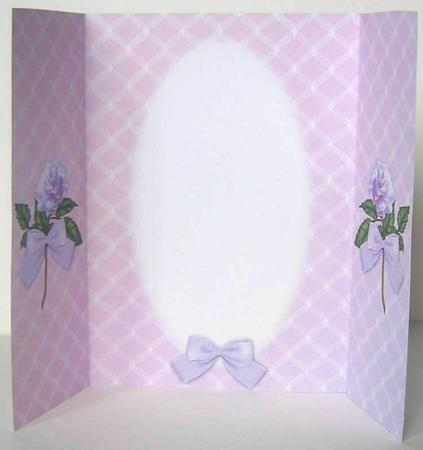 A Delicate Purple Rose Gatefold Insert by Margaret McCartney