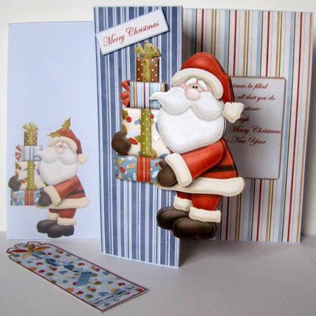 Santas Gifts Foldback Card by Margaret McCartney