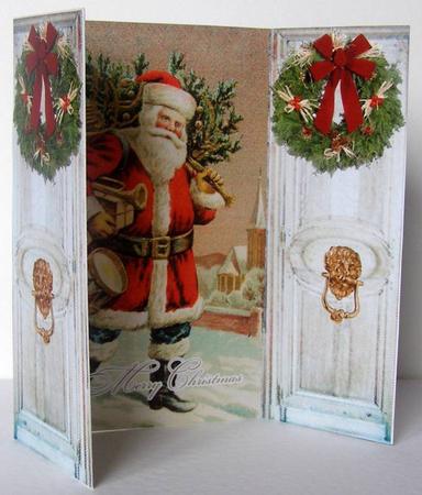 Santa Gatefold by Margaret McCartney