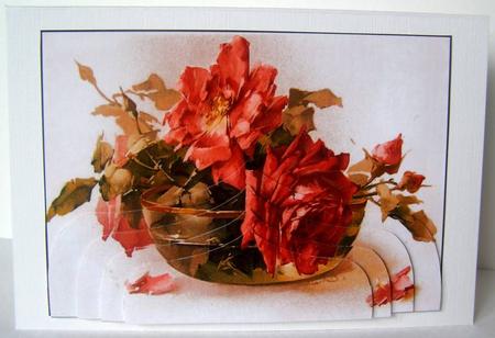 Tulip Stacker - Vintage Rose Bowl by Margaret McCartney