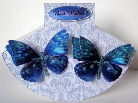 Rocker Card Vintage Butterflies by Margaret McCartney