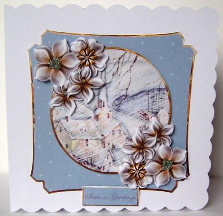 Vintage Church Snow Scene by Margaret McCartney