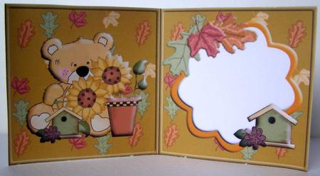 Sunflower Teddy Bear Blank Insert by Margaret McCartney