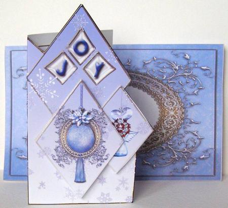 3 Diamond Over-the Edge Christmas Card Kit by Margaret McCartney