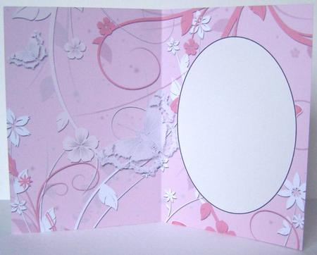 Light Pink Floral Butterfly Insert by Margaret McCartney