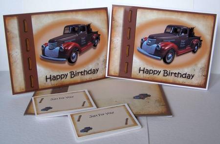 Vintage Car Birthday Card Kit by Margaret McCartney