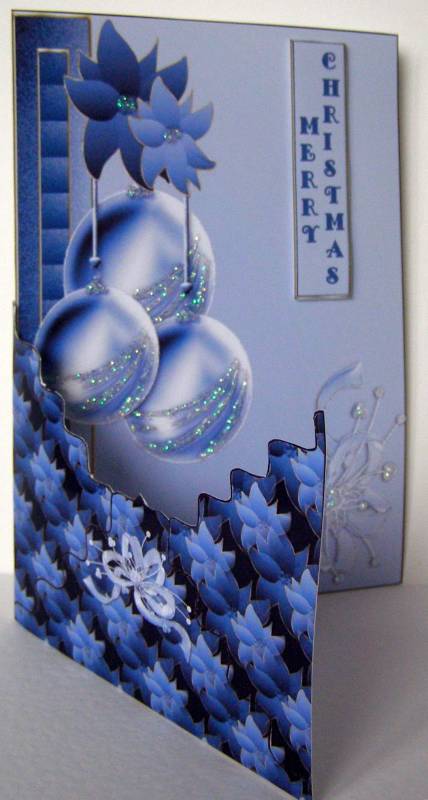 Envelope Card Blue Christmas by Margaret McCartney