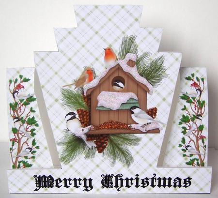 Snowy Birdhouse by Margaret McCartney