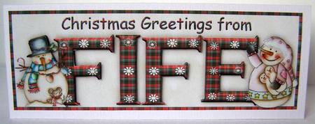 Christmas Greetings from Fife Large Dl Card by Margaret McCartney