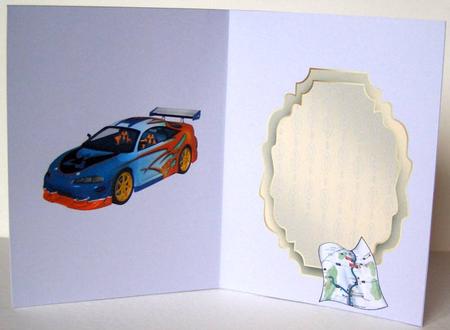Red and Blue Sports Car by Margaret McCartney