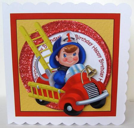 Birthday Boy Fireman by Margaret McCartney