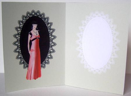 Art Deco Lady and Best Friend Insert by Margaret McCartney