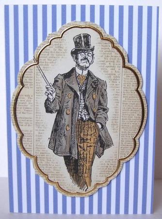 Blue and White Stripe Paper by Margaret McCartney