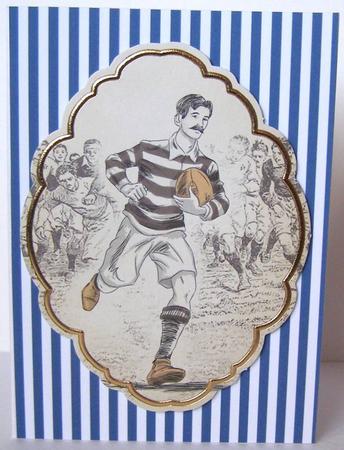 Navy and White Stripes Paper by Margaret McCartney
