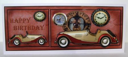 Large Dl Card Vintage Car by Margaret McCartney