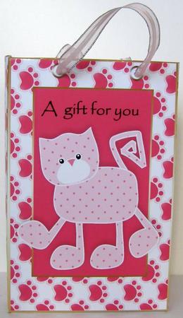 Pink Kitty Gift Bag by Margaret McCartney
