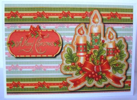 2 Vintage Christmas Candles Toppers by Margaret McCartney