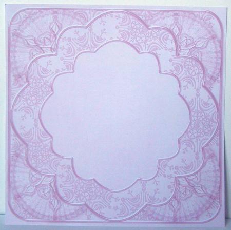 Lilac Snowflake Colour Rosette 8in Insert Panel Sheet by Margaret McCartney