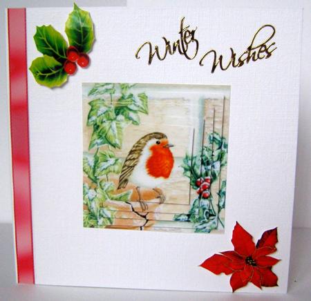 Little Robin Sitting on a Flowerpot,pyramid by Margaret McCartney