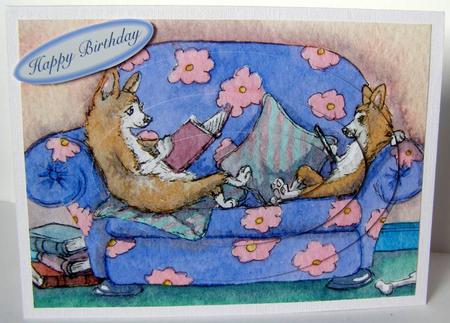 Togetherness Reading on the Sofa -  Oval Pyramage by Margaret McCartney