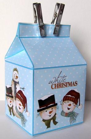 Milk Carton Gift Box - Let It Snow by Margaret McCartney