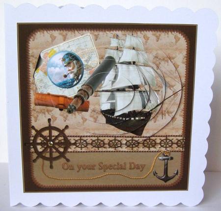 I'ts a Sailors Life Oval Pyramid by Margaret McCartney