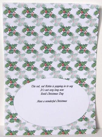 Christmas A5 Landscape Insert by Margaret McCartney