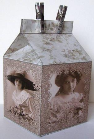 Milk Carton Gift Boxes - Classic Beauty by Margaret McCartney