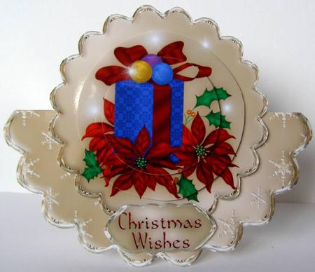 Christmas Wobbles - Gift with Poinsettias by Margaret McCartney