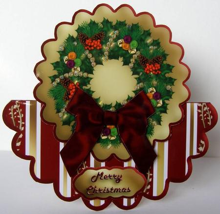 Christmas Wobbles - Holly Wreath by Margaret McCartney
