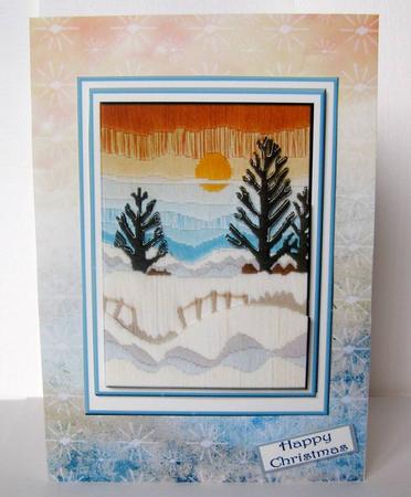 Winter Sunset for Christmas or Birthday by Margaret McCartney