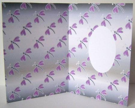 Purple Dragonflies on Silver by Margaret McCartney
