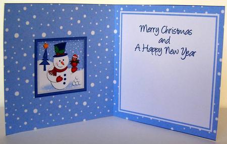 Xmas Cute Snowman Matching Insert Square Landscape by Margaret McCartney
