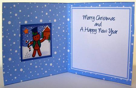 Xmas Gingerbread Man Matching Insert Square Landscape by Margaret McCartney