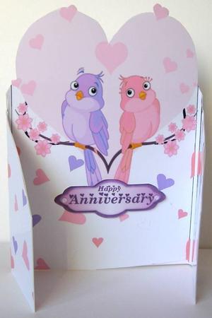 Fancy Fold Love Card by Margaret McCartney