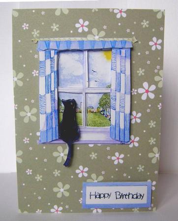 Black Cat in the Summer Window by Margaret McCartney