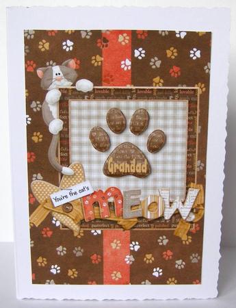 You're the Cats Meow Family Tiles Card Topper by Margaret McCartney