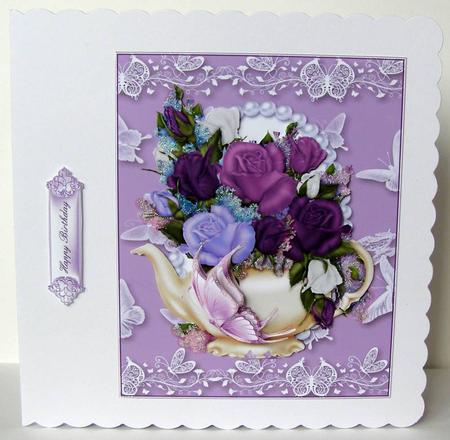 Tea Time Card Topper by Margaret McCartney