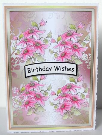 Clematis Watercolour Background Paper by Margaret McCartney