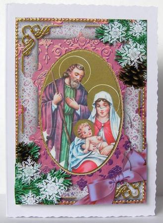 Religious Snow Scallop Bottom 7x5inch Stacker by Margaret McCartney