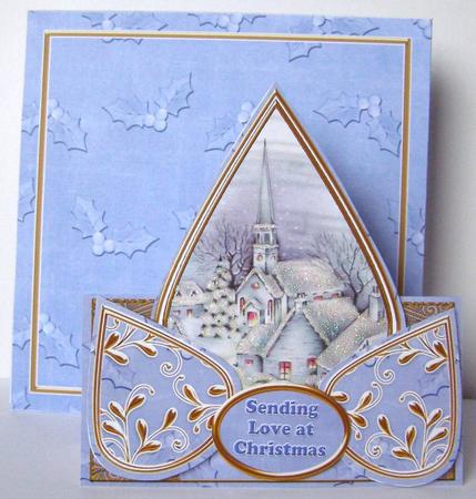 Village Church Sending Love at Christmas Teardrop Trio Kit by Margaret McCartney
