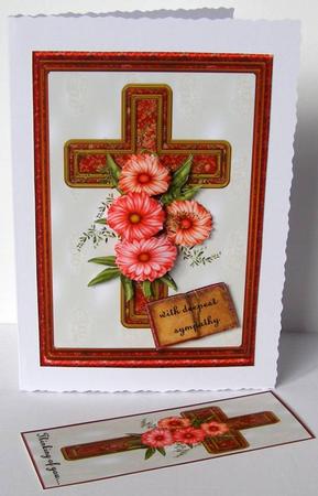 Oriental Corsage Sympathy - & Bookmark by Margaret McCartney