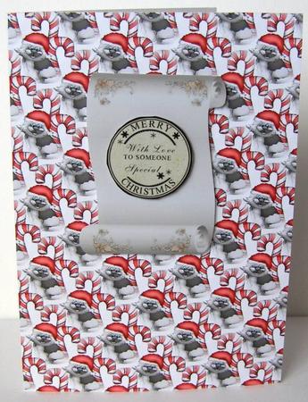 Red Christmas Cat Backing Sheet 1 by Margaret McCartney