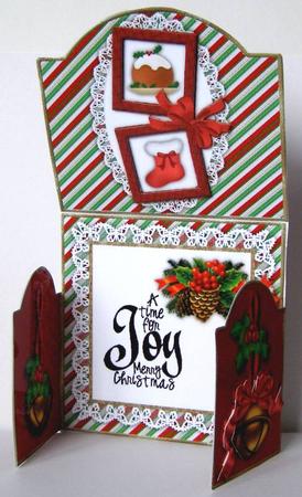 Candy Cane Fold Over Gate Fold Card Kit by Margaret McCartney