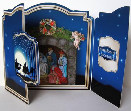 Holy Nativity Christmas Gatefold Card Kit by Margaret McCartney