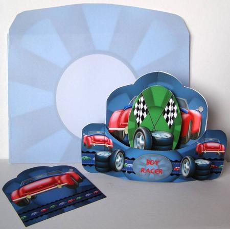 Boy Racer Push and Pull Card Kit by Margaret McCartney
